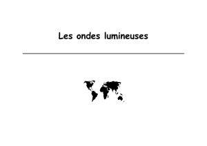 Les ondes lumineuses - Plate