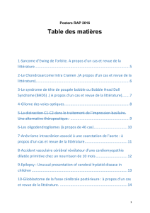 Table des matières