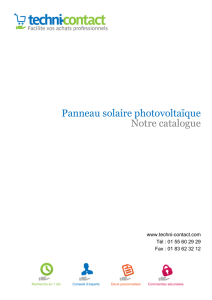 Panneau solaire photovoltaïque Notre catalogue - Techni