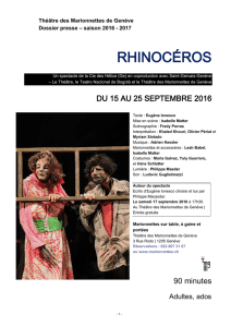 Dossier presse Rhinocéros TMG 2016
