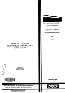 Impact et gestion des risques volcaniques au Vanuatu : document