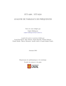 stt-4400 / stt-6210 analyse de tableaux de fréquences