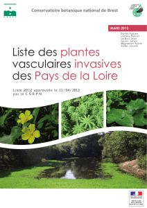 Liste des plantes vasculaires invasives des Pays de la Loire