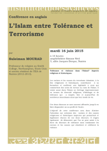 L`Islam entre Tolérance et Terrorisme
