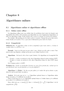 Chapitre 8 Algorithmes onlines