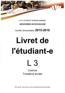 Licence Troisième année - Université de Reims Champagne