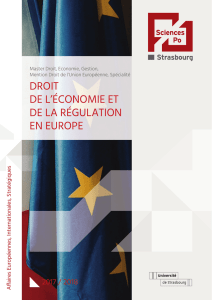 droit de l`économie et de la régulation en europe