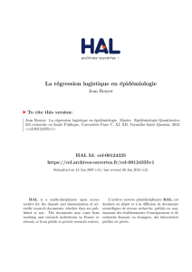 La régression logistique en épidémiologie - HAL
