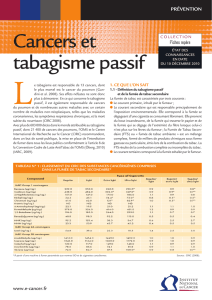 Cancers et tabagisme passif - Institut National Du Cancer