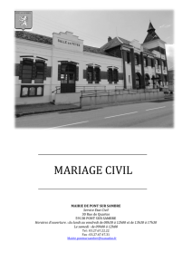 mariage civil - Mairie de Pont sur Sambre