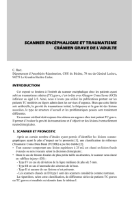 Scanner encéphalique et traumatisme crânien grave de l`adulte