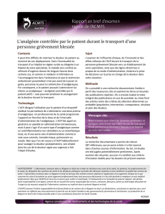 Patient-Controlled Analgesia for Acute Injury Transfers: A