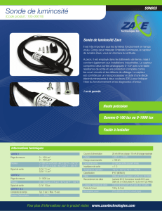 Sonde de luminosité - Zaxe Technologies Inc