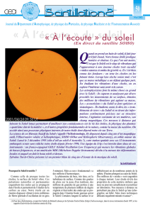 À l`écoute » du soleil - CEA-Irfu