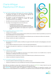 Charte éthique Plateforme ETP Alsace