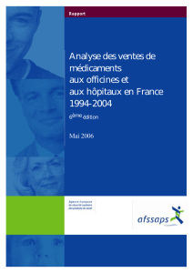 ANALYSE DES VENTES DE MEDICAMENTS 1994-2004