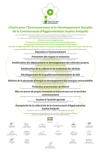 Charte pour l`Environnement et le Développement Durable de la