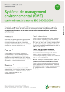 Système de management environnemental (SME)