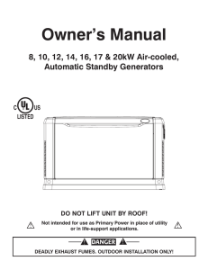 Do not attempt manual transfer switch operation