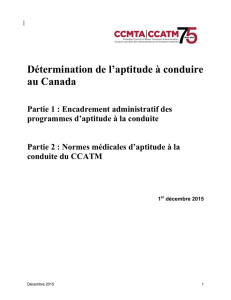 Détermination de l`aptitude à conduire au Canada Partie 1