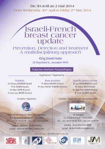 ISRAELI-FRENCH BREAST CANCER UPdATE Prevention