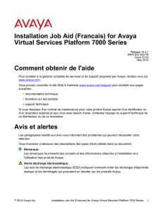 Installation Job Aid (Francais) for Avaya Virtual