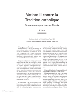 Vatican II contre la Tradition catholique