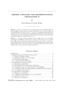 THÉORIE D`IWASAWA DES REPRÉSENTATIONS CRISTALLINES II