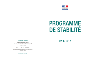 Programme de Stabilité 2017-2020