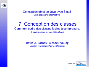 Conception objet en Java avec Bluej
