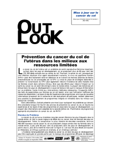 Prévention du cancer du col de l`utérus dans les milieux aux