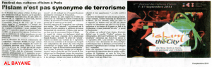 l`Islam n`est pas synonyme de terrorisl11e