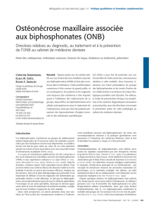 Ostéonécrose maxillaire associée aux biphosphonates