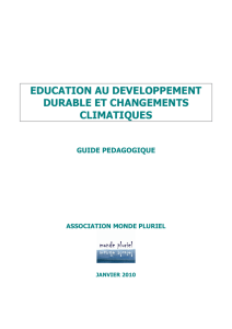 Guide pédagogique Développement durable et changements