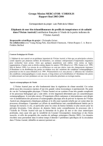 Groupe Mission MERCATOR / CORIOLIS Rapport final 2003