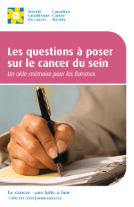 Les questions à poser sur le cancer du sein