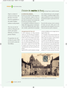 Dossier Patrimoine sur l`histoire des mairies du Bourg