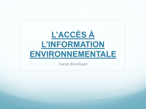 l`accès à l`information environnementale