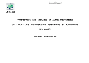 Annexe - Compétences et tarification hygiene alimentaire