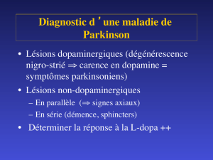 Diagnostic d `une maladie de Parkinson
