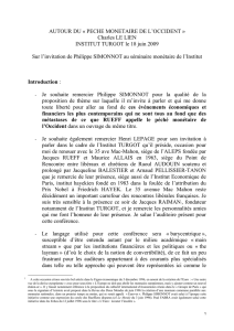 P&eacute;ch&eacute; mon&eacute;taire de l`Occident