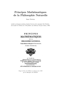 Principes Mathématiques de la Philosophie Naturelle