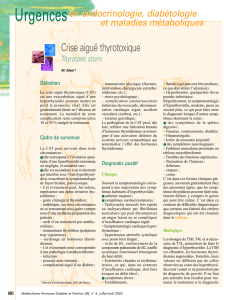 Crise aiguë thyrotoxique - Thyrotoxic storm