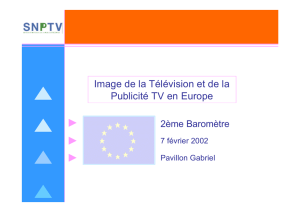 Image de la Télévision et de la Publicité TV en Europe