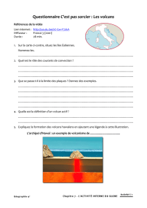 Questionnaire C`est pas sorcier : Les volcans