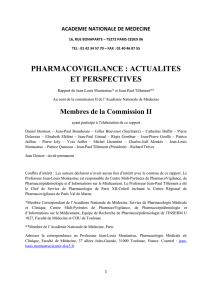 pharmacovigilance - Académie nationale de médecine