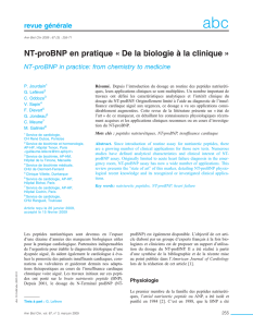 NT-proBNP en pratique « De la biologie à la clinique