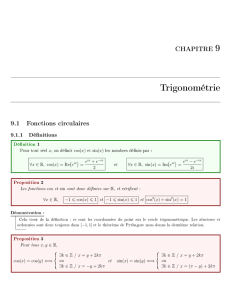 Trigonométrie - Classe B/L
