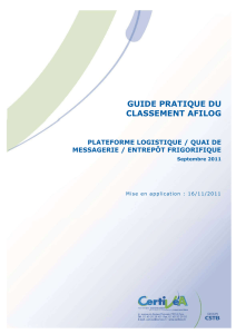 Télécharger le guide pratique du Classement AFILOG