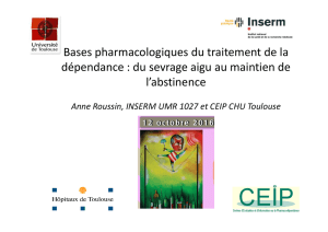 Bases pharmacologiques du traitement de la